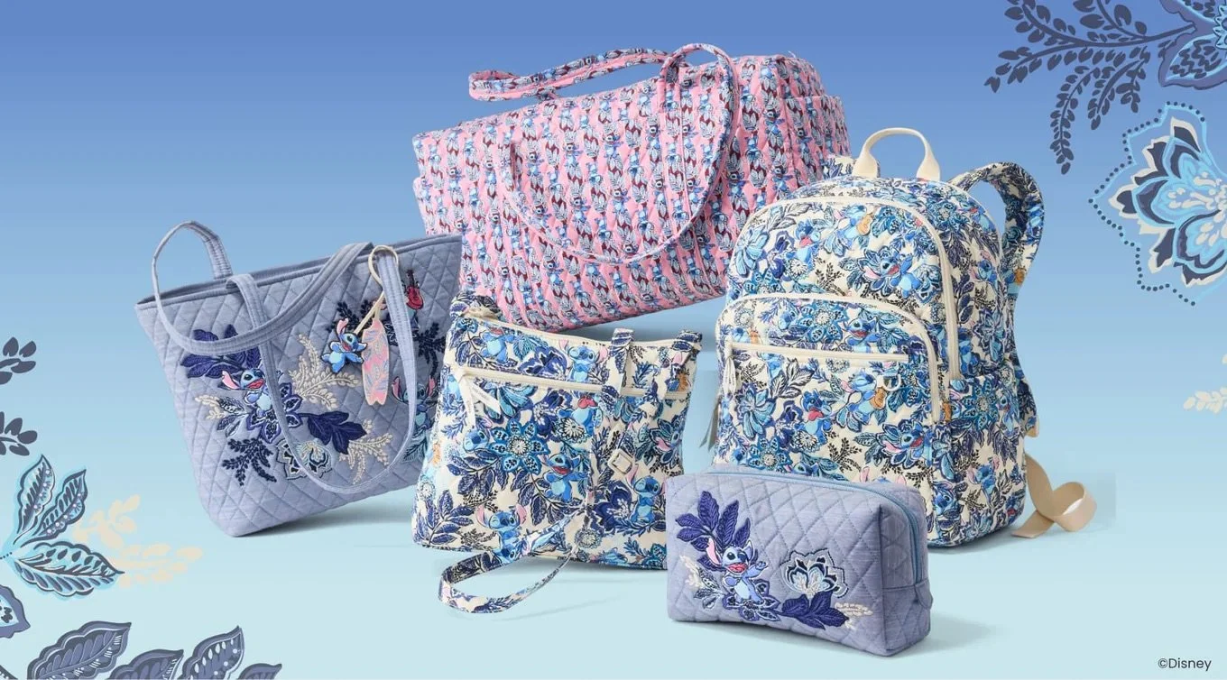 New Vera Bradley Disney Stitch Leafy Blooms Collection — EXTRA